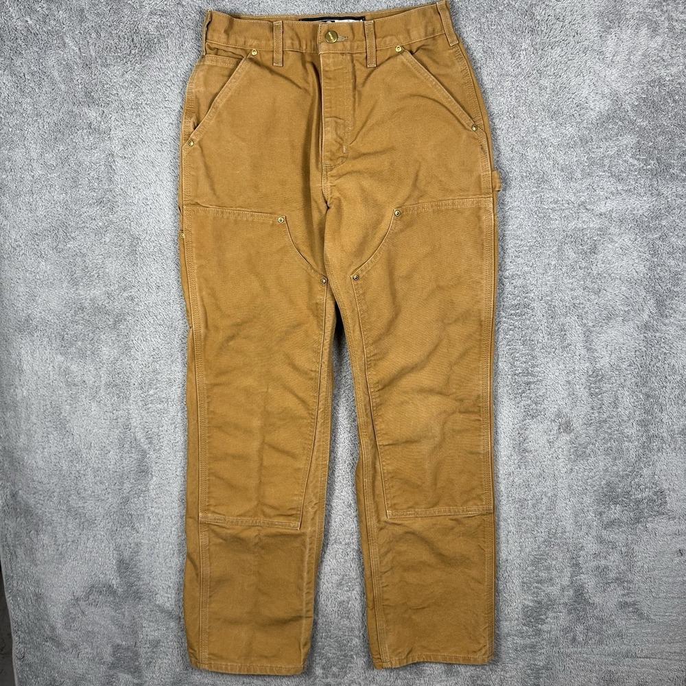 Vintage Carhartt Double Knee Pants Mens 28x32 USA Union Made B01 BRN Carpenter
